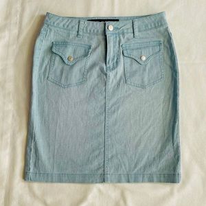 AC-3998 Blue Denim Pencil Skirt Size 6